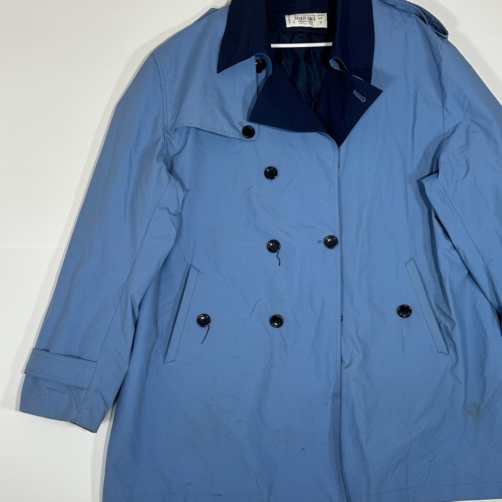 Disney Worldwide Unisex Cast Member Blue Trench Jacket Size XL Employee Coat - Picture 2 of 16